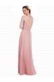 A-Linien Neckholder Chiffon Lange Brautjungfernkleider Hersteller