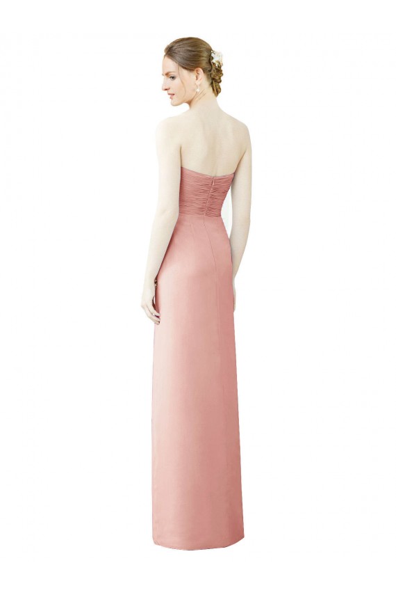A-Linien Trägerlos Chiffon Lange Brautjungfernkleider Hersteller