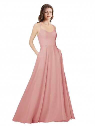 A-Linien Trägerlos Chiffon Lange Brautjungfernkleider Hersteller