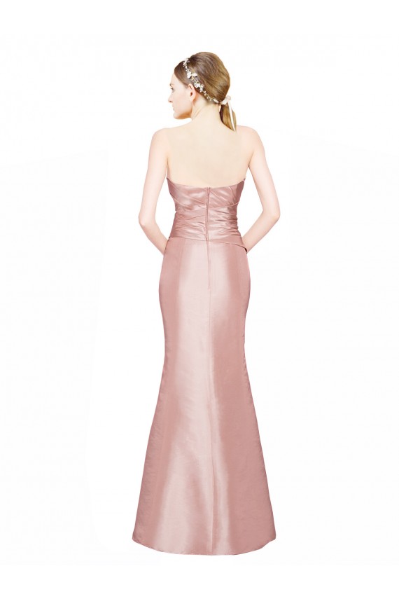 A-Linien Trägerlos Stretch-Satin Lange Formale Brautjungfernkleider / Abendkleider / Abiballkleider Hersteller