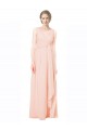 A-Linien V-Ausschnitt Chiffon Lange Brautjungfernkleider Hersteller