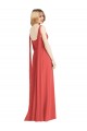 A-Linien V-Ausschnitt Chiffon Lange Brautjungfernkleider Hersteller