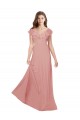 A-Linien V-Ausschnitt Chiffon Lange Brautjungfernkleider Hersteller