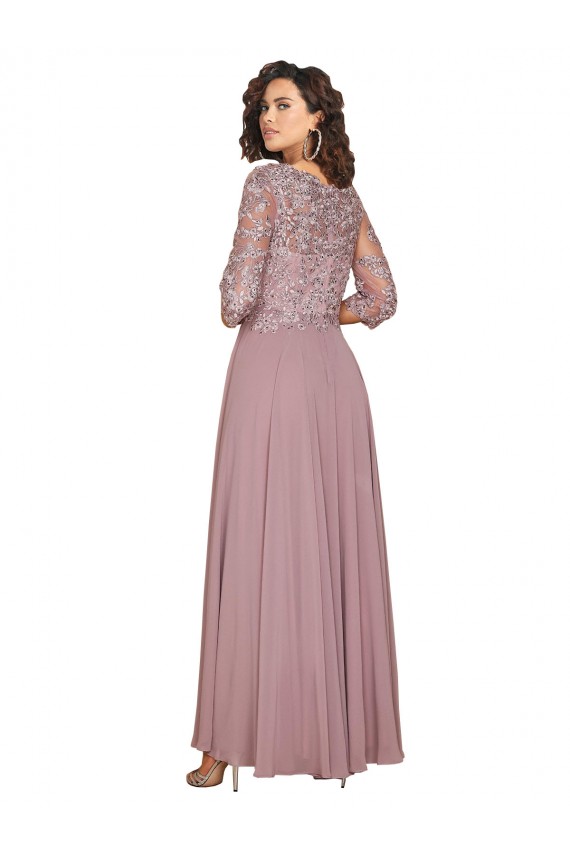 A-Linien V-Ausschnitt Chiffon Lange Brautjungfernkleider / Abiballkleider Hersteller