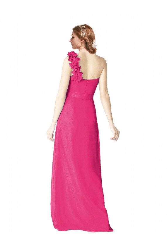 Azalee A-Linien Eine-Schulter Chiffon Lange Brautjungfernkleider Hersteller