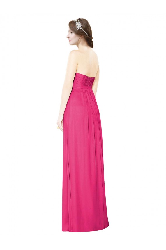 Azalee A-Linien Trägerlos Chiffon Lange Brautjungfernkleider Hersteller