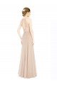 Champagner A-Linien Neckholder Stehkragen Ausschnitt Chiffon Spitze Lange Brautjungfernkleider / Abiballkleider Hersteller
