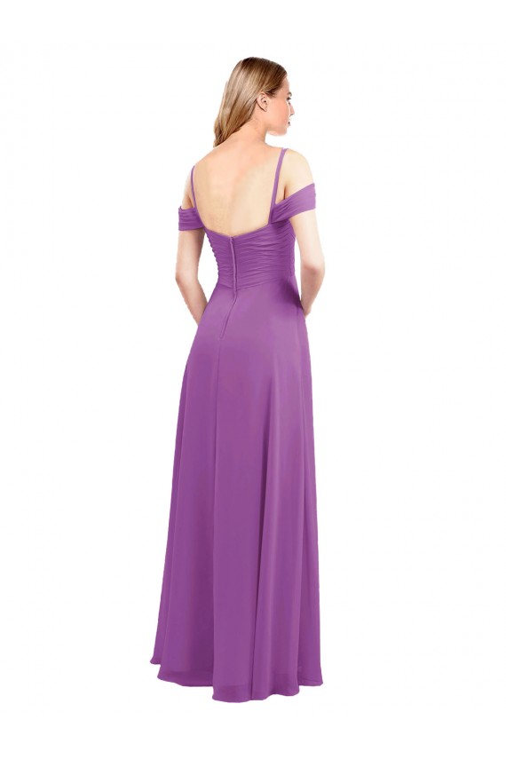 Dahlie A-Linien Chiffon Lange Brautjungfernkleider Hersteller