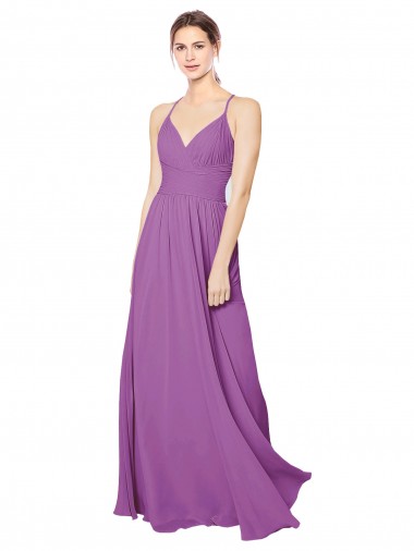 Dahlie A-Linien Chiffon Lange Brautjungfernkleider Hersteller