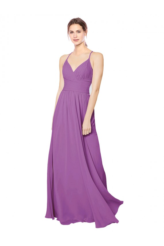 Dahlie A-Linien Chiffon Lange Brautjungfernkleider Hersteller