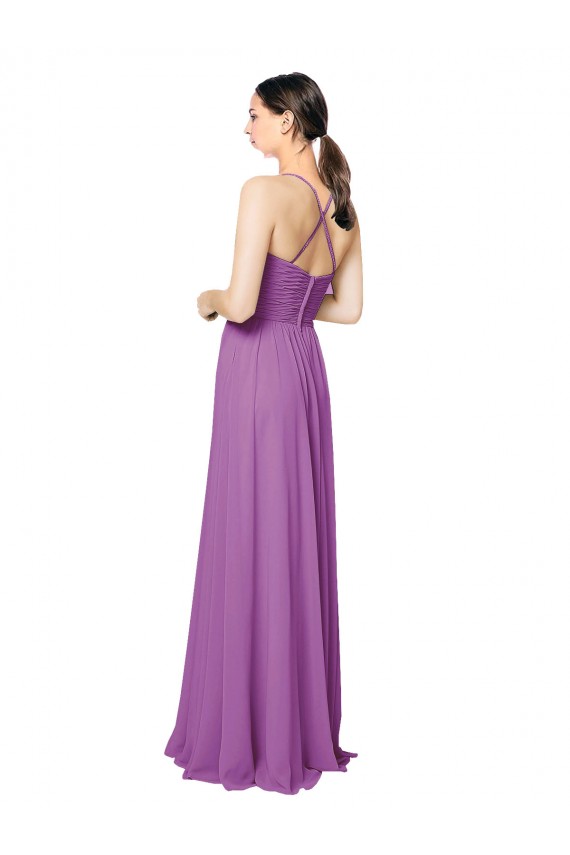 Dahlie A-Linien Chiffon Lange Brautjungfernkleider Hersteller