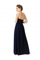 Dunkelmarine A-Linien Chiffon Lange Brautjungfernkleider Hersteller