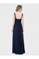 Dunkelmarine A-Linien Chiffon Lange Brautjungfernkleider Hersteller