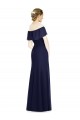 Dunkelmarine Trompete Off-Schulter Chiffon Lange Brautjungfernkleider Hersteller