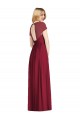 Dunkelmarine Trompete V-Ausschnitt Chiffon Lange Brautjungfernkleider Hersteller