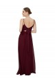 Dunkler Burgunder A-Linien Scoop Chiffon Lange Brautjungfernkleider Hersteller