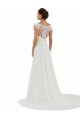 Elfenbein A-Linien Kapelle-schleppe Chiffon Klassisch Brautkleider Hersteller