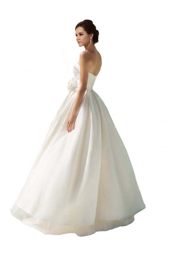 Elfenbein A-Linien Trägerlos Chiffon Brautkleider Hersteller