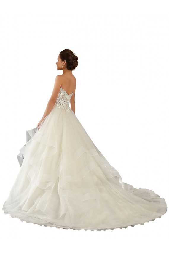 Elfenbein Prinzessin Kapelle-schleppe Satin Tüll Spitze Brautkleider Hersteller