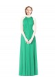Emerald A-Linien Neckholder Chiffon Lange Brautjungfernkleider Hersteller