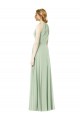 Emerald A-Linien Neckholder Chiffon Lange Brautjungfernkleider Hersteller