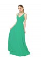 Emerald Etui V-Ausschnitt Chiffon Lange Brautjungfernkleider Hersteller