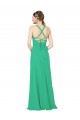 Emerald Etui V-Ausschnitt Chiffon Lange Brautjungfernkleider Hersteller