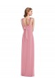 Hautrosa A-Linien Neckholder Chiffon Lange Brautjungfernkleider Hersteller