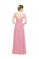 Hautrosa A-Linien Off-Schulter Chiffon Lange Brautjungfernkleider Hersteller