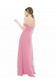 Hautrosa A-Linien Off-Schulter Chiffon Lange Brautjungfernkleider Hersteller