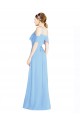 Immergrün A-Linien Neckholder Chiffon Lange Brautjungfernkleider Hersteller