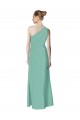 Jade A-Linien Eine-Schulter Chiffon Lange Brautjungfernkleider Hersteller