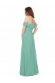 Jade A-Linien Off-Schulter Chiffon Lange Brautjungfernkleider Hersteller