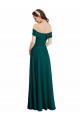 Jagdgrün A-Linien Off-Schulter Chiffon Lange Brautjungfernkleider Hersteller