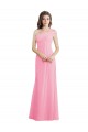 Kaum Rosa A-Linien Eine-Schulter Chiffon Lange Brautjungfernkleider Hersteller