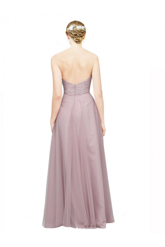Light Lilac A-Linien Tüll Spitze Lange Brautjungfernkleider Hersteller