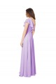 Lila A-Linien Eine-Schulter Chiffon Lange Brautjungfernkleider Hersteller