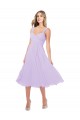 Lila A-Linien Midi Chiffon Kurze Brautjungfernkleider / Cocktailkleider / Heimkehr Kleider Hersteller