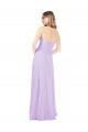 Lila A-Linien Trägerlos Chiffon Lange Brautjungfernkleider Hersteller