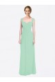 Minzgrün A-Linien Chiffon Lange Brautjungfernkleider Hersteller