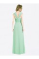Minzgrün A-Linien Chiffon Lange Brautjungfernkleider Hersteller