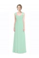 Minzgrün A-Linien Chiffon Spitze Lange Brautjungfernkleider Hersteller