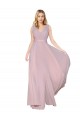 Primel A-Linien V-Ausschnitt Chiffon Lange Formale Brautjungfernkleider / Abendkleider / Abiballkleider Hersteller