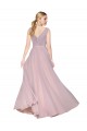 Primel A-Linien V-Ausschnitt Chiffon Lange Formale Brautjungfernkleider / Abendkleider / Abiballkleider Hersteller