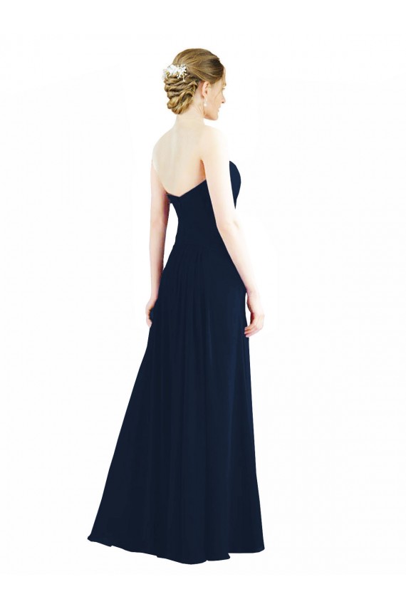 Rauchgrün A-Linien Chiffon Lange Brautjungfernkleider Hersteller