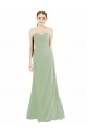 Rauchgrün A-Linien Chiffon Lange Brautjungfernkleider Hersteller