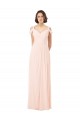 Rosa 42 A-Linien Off-Schulter Chiffon Lange Brautjungfernkleider Hersteller