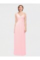 Rosa A-Linien Eine-Schulter Chiffon Lange Brautjungfernkleider Hersteller