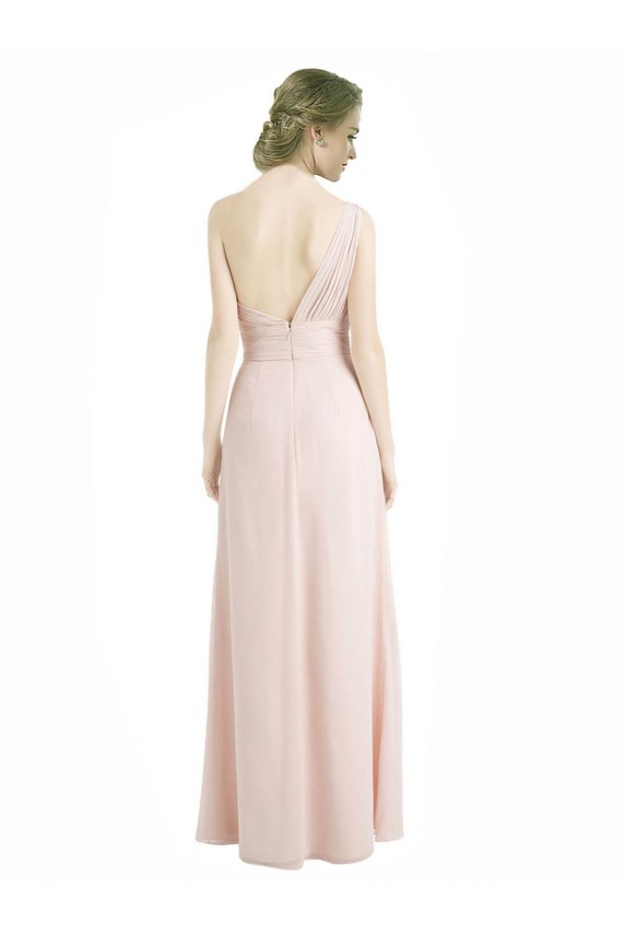 Rot 16 A-Linien Eine-Schulter Chiffon Lange Brautjungfernkleider Hersteller