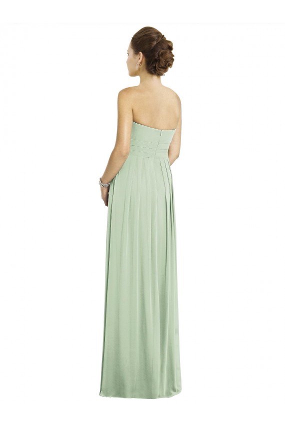 Salbeigrün A-Linien Chiffon Lange Brautjungfernkleider Hersteller